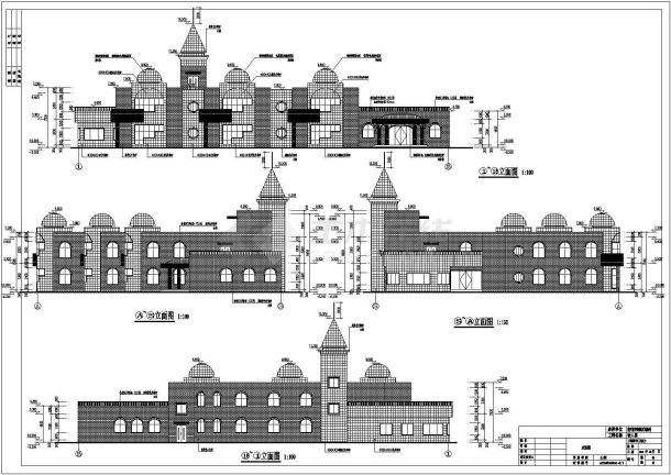 某地区二层砖混结构幼儿园建筑设计施工图-图一