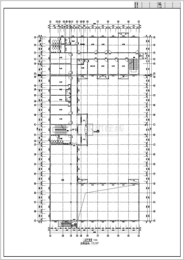 某地区三层单位办公楼建筑设计施工图-图二