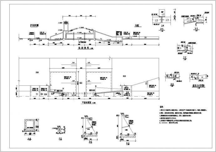 平原河道某地区涵闸水利工程施工图_图1