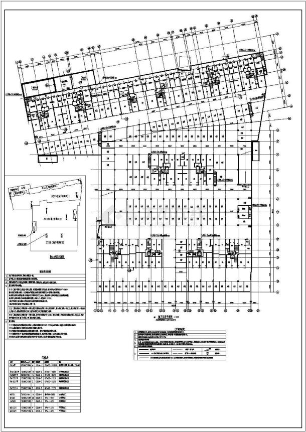 某高层地下一层车库建筑设计施工图-图一