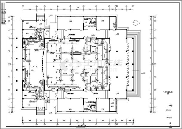 平乡县天妃温泉大酒店会堂暖通空调施工图（6张）-图二