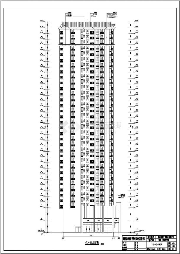 某小区高层商业住宅楼建筑方案设计-图一