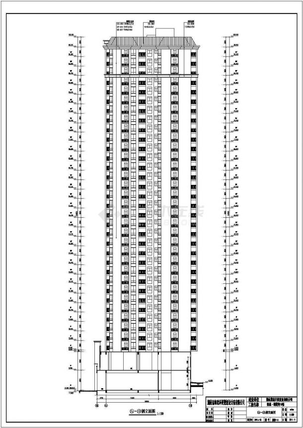某小区高层商业住宅楼建筑方案设计-图二