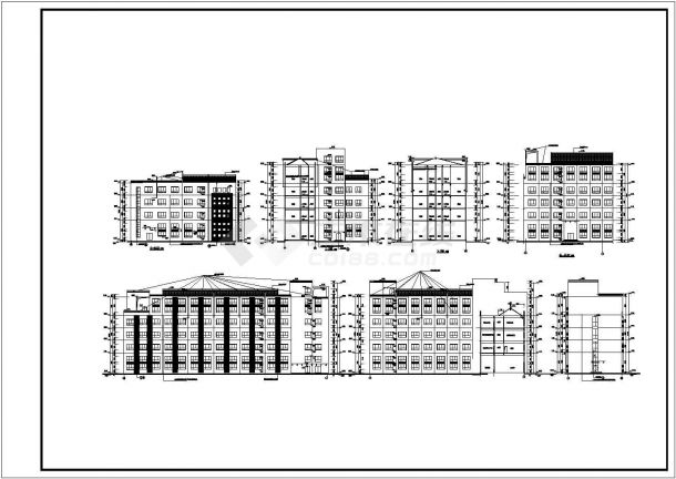 某5层框架结构宾馆建筑设计施工图-图一