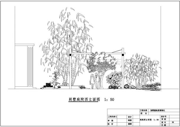 某覅别墅庭院景观绿化设计施工图纸-图二
