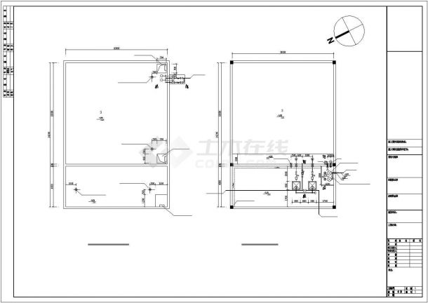 工厂消防水池和泵房设计CAD布置图-图一