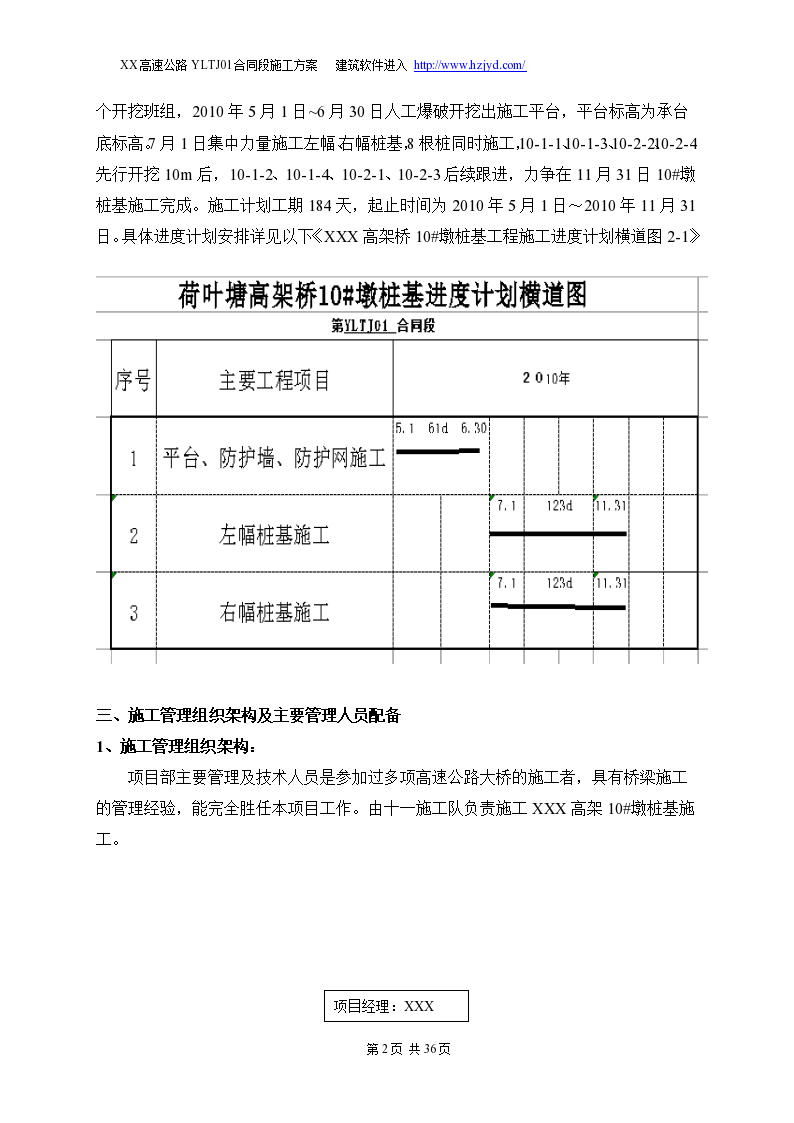 某高速公路高架桥桥墩桩基施工技术方案-图二