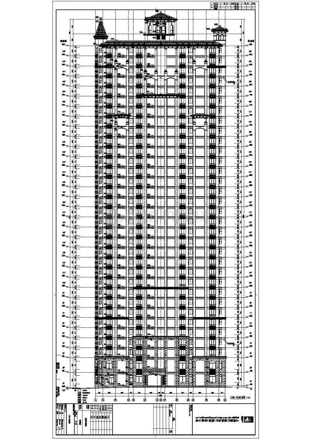 铜陵市某33层砼框架结构住宅楼建筑施工图-图二