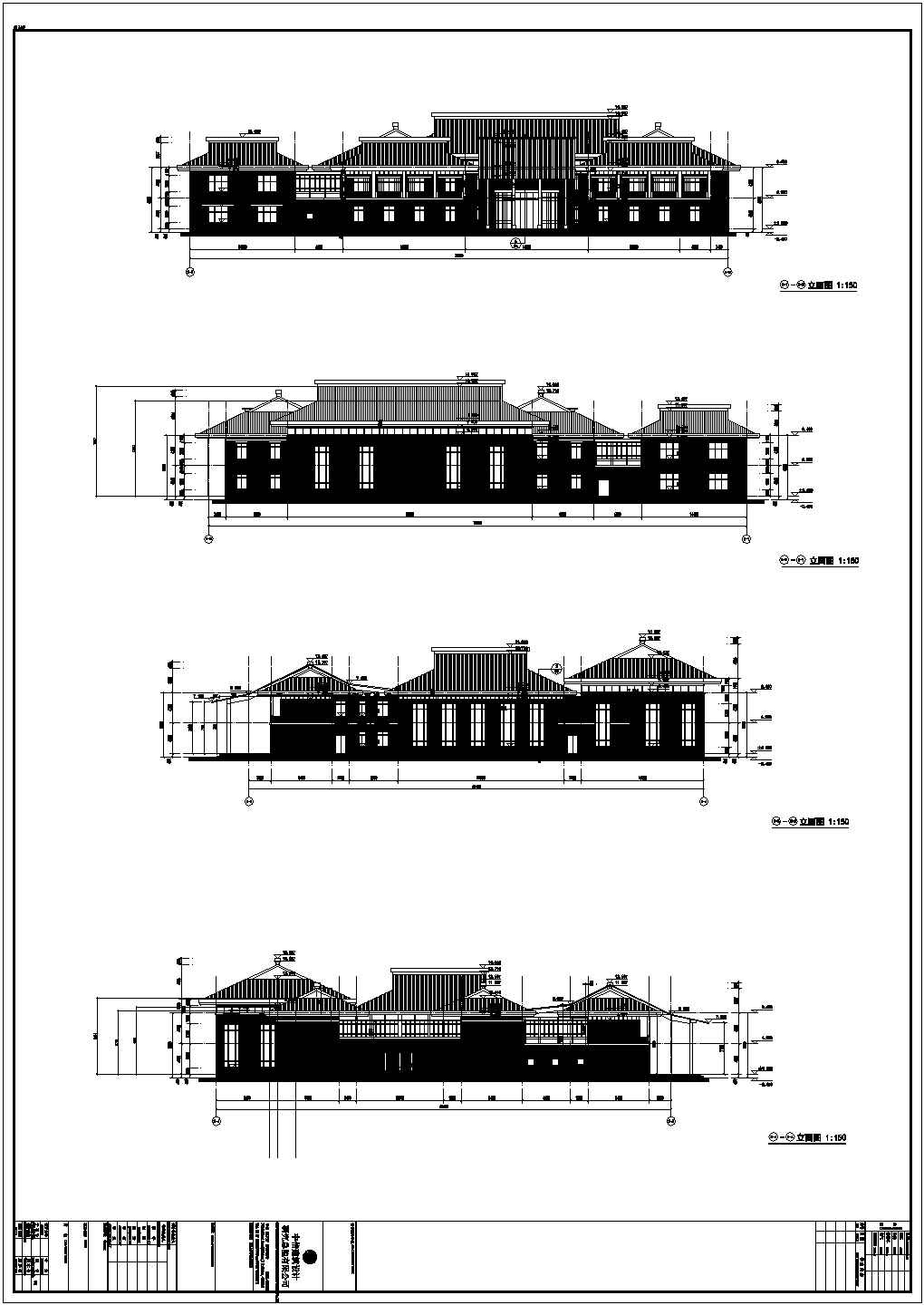 某地2层框架结构仿古博物馆建筑施工图