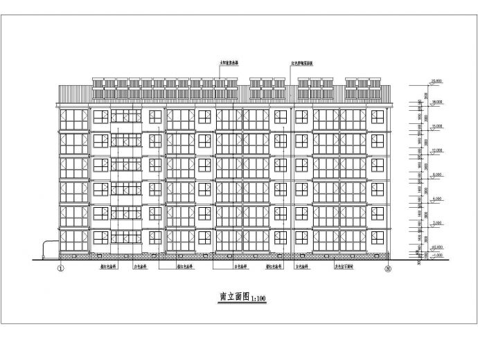 某地小区6层住宅楼建筑设计方案图纸_图1