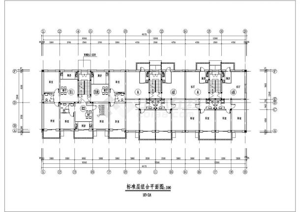 某地小区6层住宅楼建筑设计方案图纸-图二