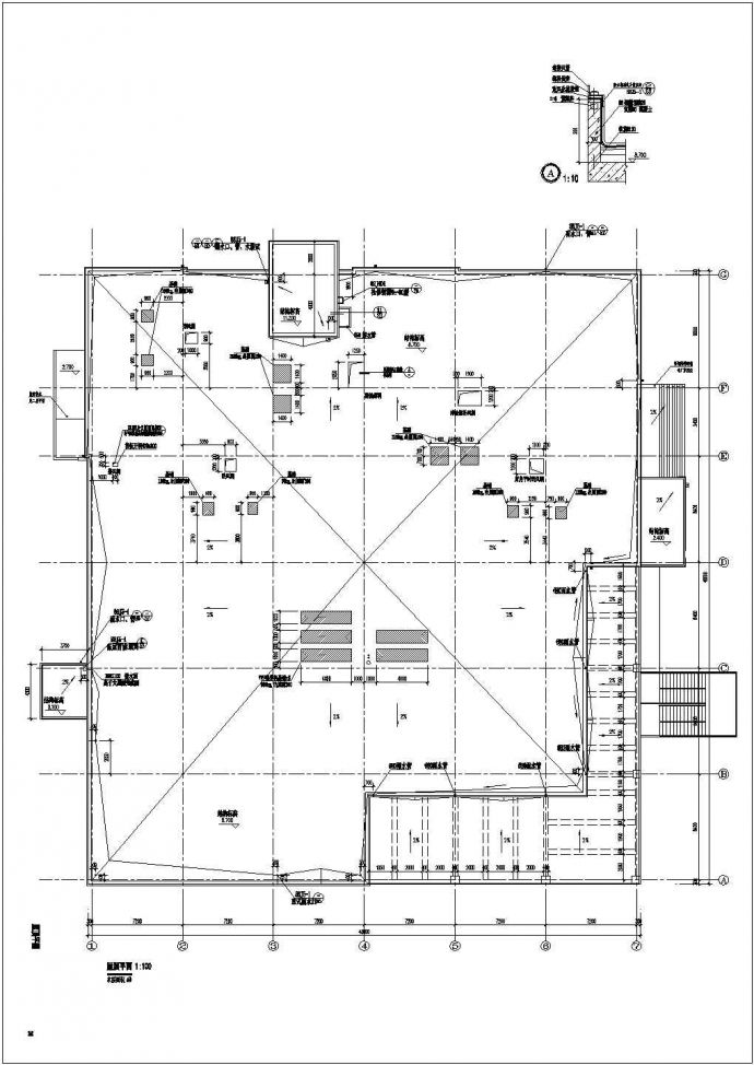 某地二层带地下室学校食堂建筑施工图_图1