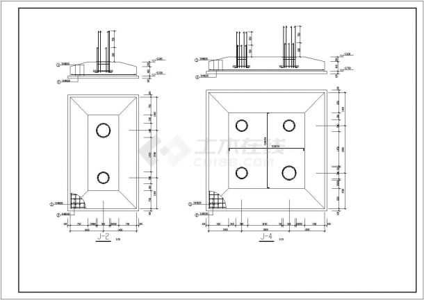 框架结构单檐大殿方案CAD参考平面图-图二