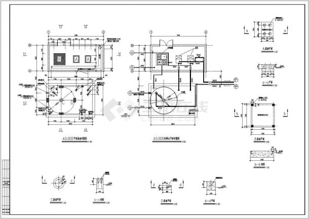 某工业厂区循环水泵房设计施工图-图一