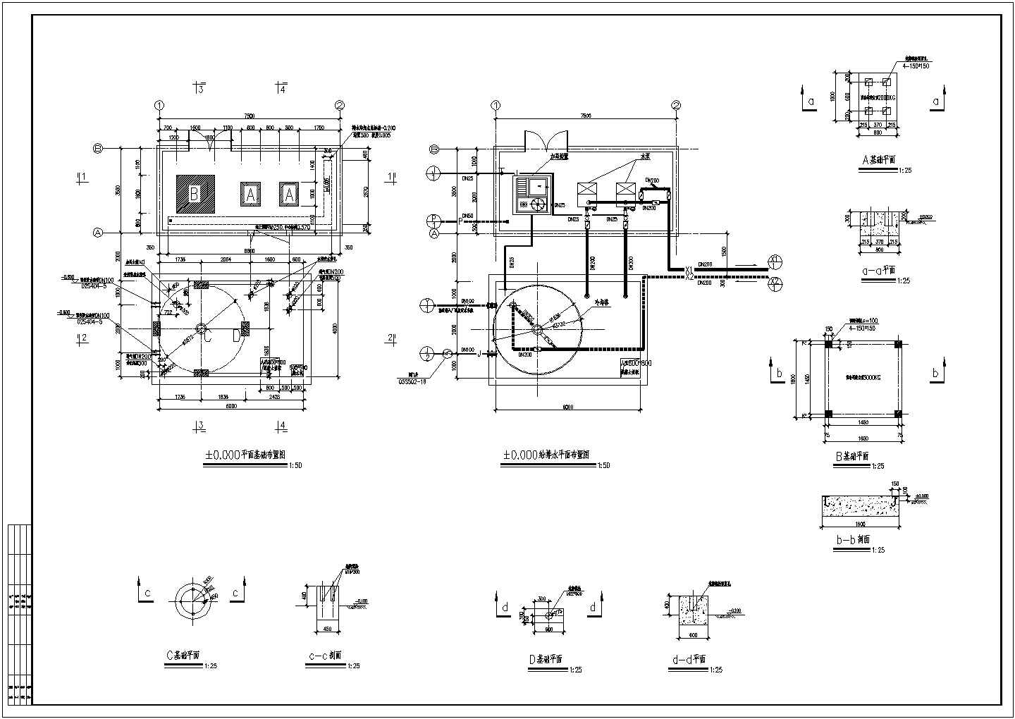 某工业厂区循环水泵房设计施工图