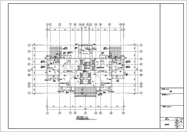 某四层经典花园洋房建筑结构施工图-图二