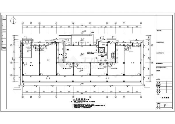 某地六层框架结构酒店综合楼建筑施工图-图二