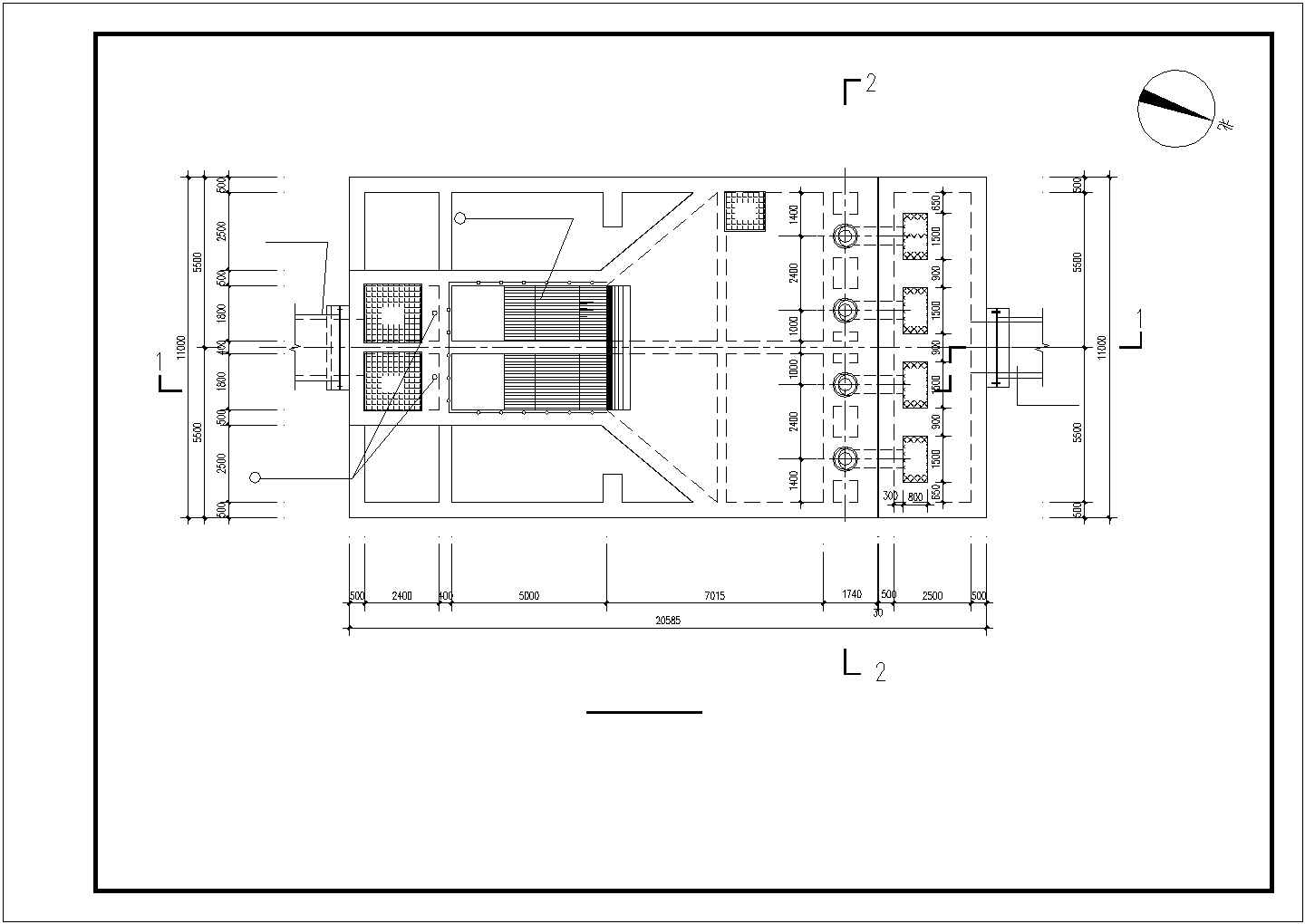 沉井雨水泵站工艺CAD参考图