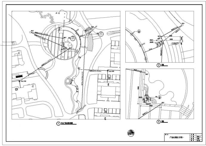 某地商业中心广场水景施工图（含管网布置）_图1