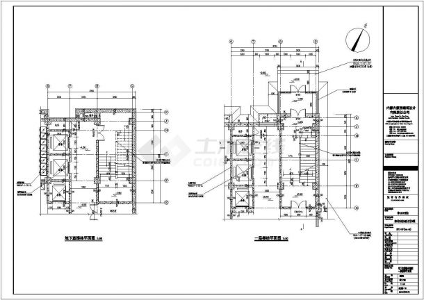 内蒙古某5层带地下室酒店建筑施工图-图一