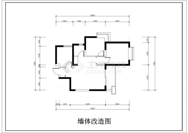 【江苏】某住宅室内装修设计布置图-图二