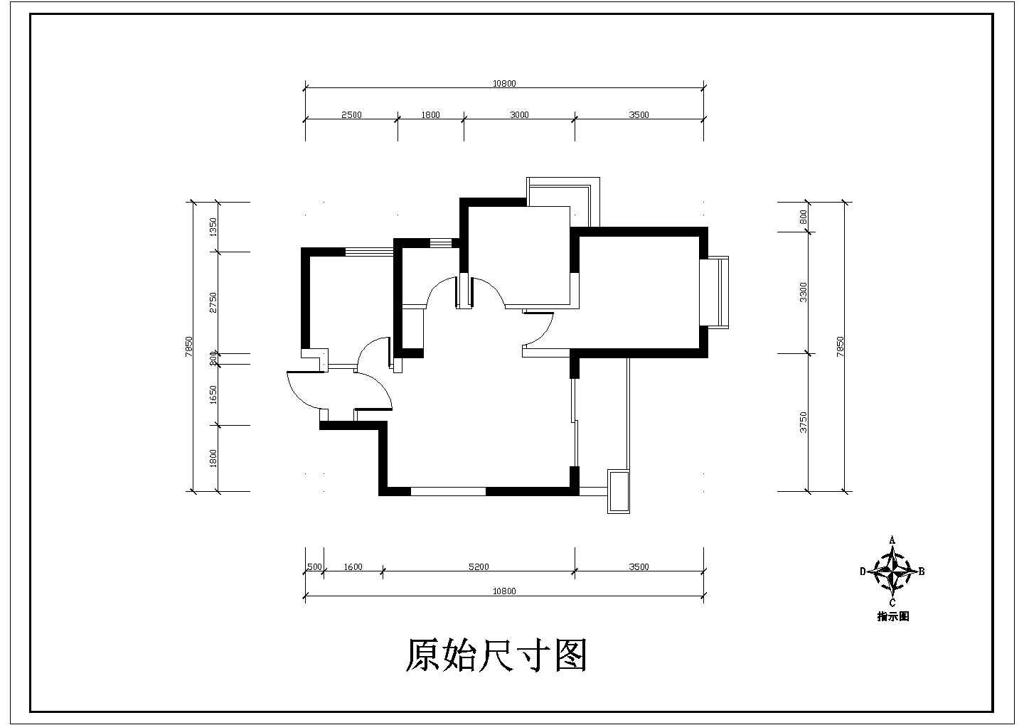 【江苏】某住宅室内装修设计布置图