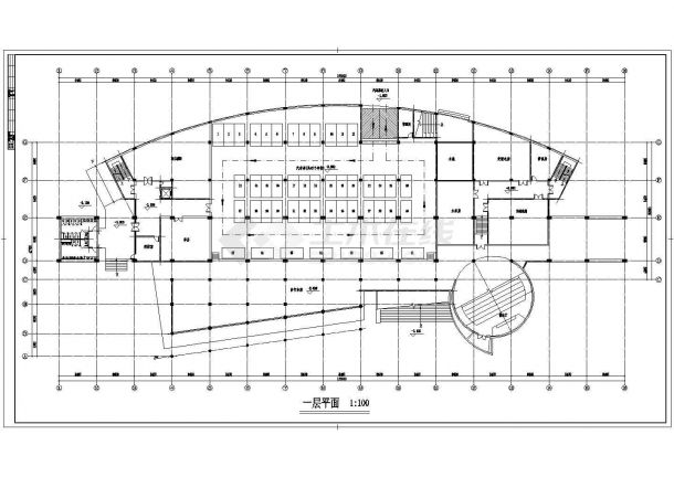 某学校精美图书馆建造参考图-图一