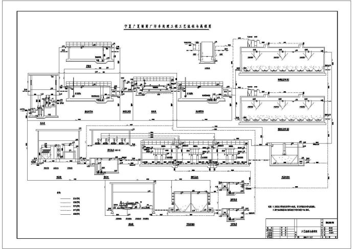 某制药厂废水处理工艺流程设计图纸_图1
