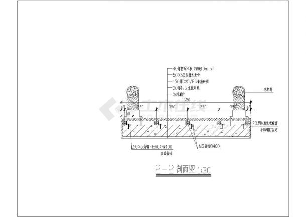 某小区普通人行桥建施参考cad-图二