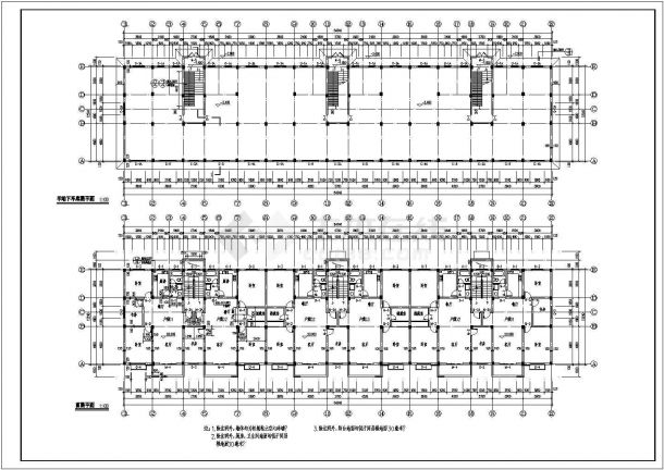 多层框架结构坡屋顶住宅楼建筑施工图-图二