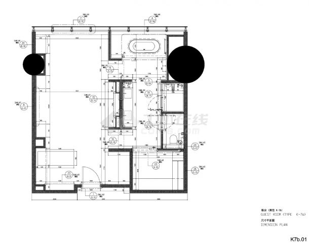 客房K-7b.00～01傢俱配置平面CAD图.dwg-图一