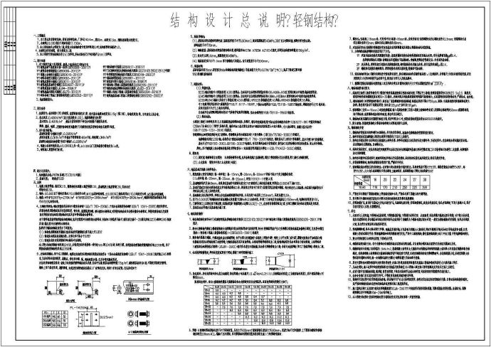 某纺织业钢结构设计图纸（混凝土柱）_图1