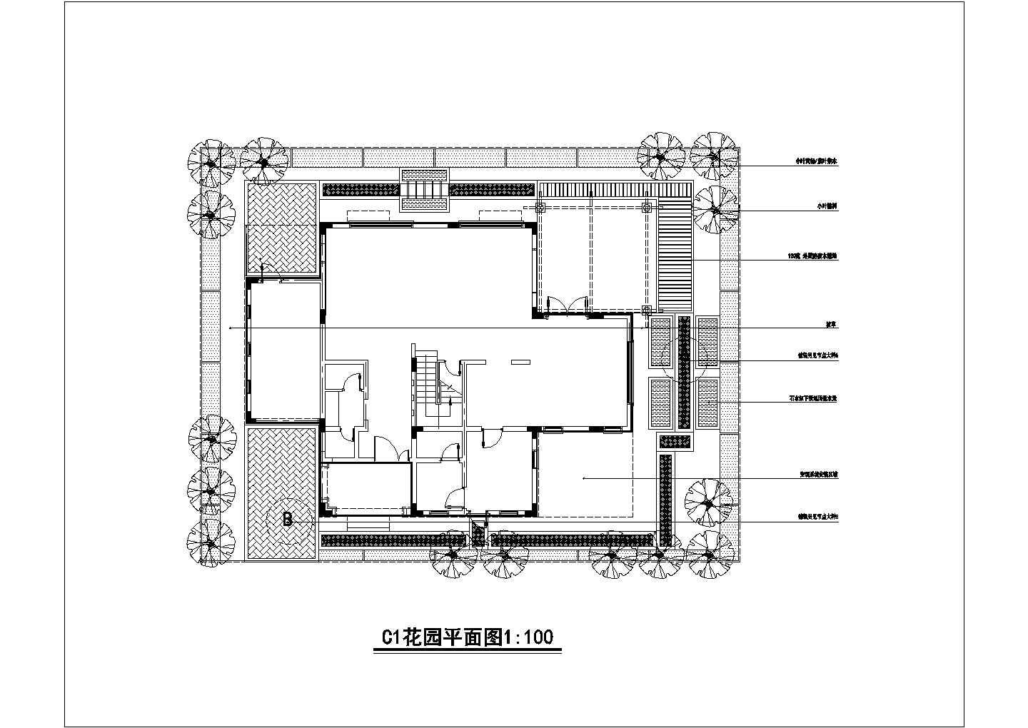 某中式风格别墅平面图