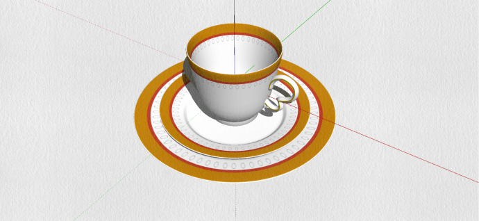 现代瓷式两叠地盘式咖啡杯su模型_图1