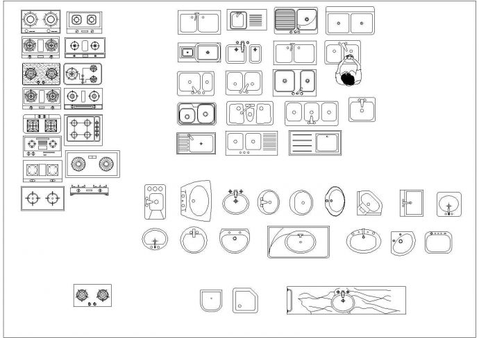 CAD厨房卫生间家具洁具_图1