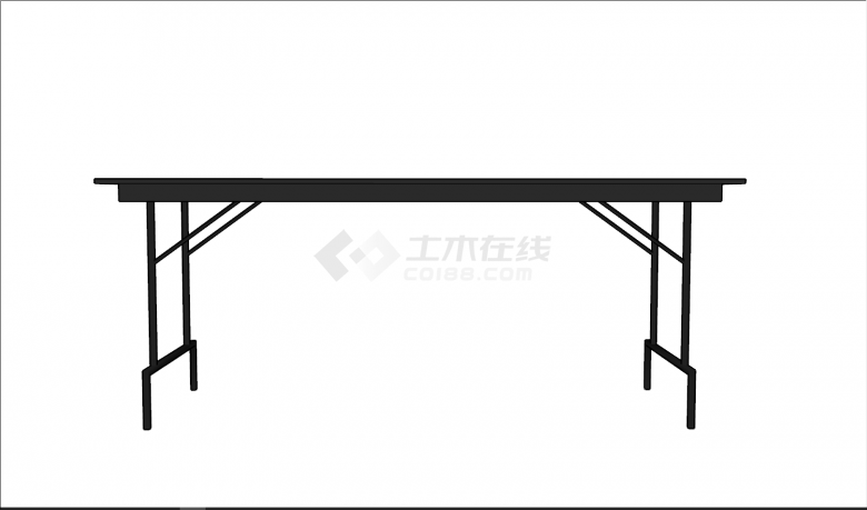 长型简易桌子舞台设备su模型-图一