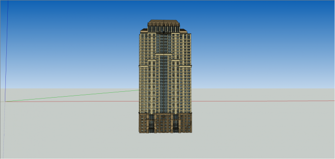 现代独栋双拼高层住宅su模型_图1