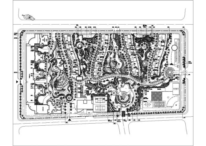 7套住宅小区园林景观综合规划图纸_图1