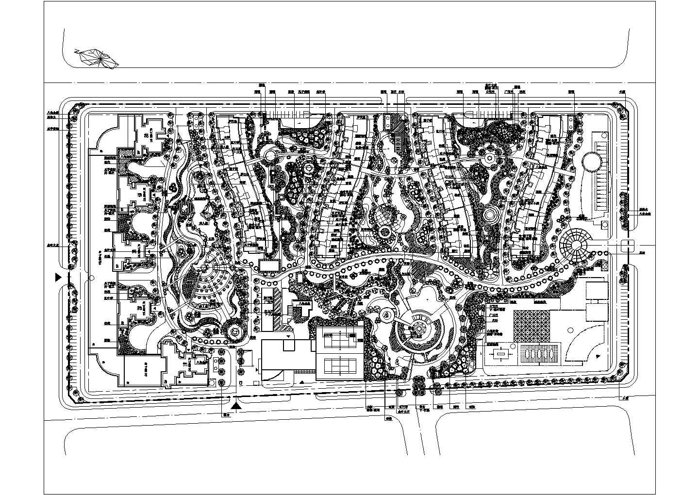 7套住宅小区园林景观综合规划图纸