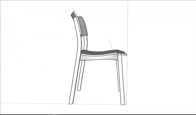 金属材质传统学生椅子su模型_图1