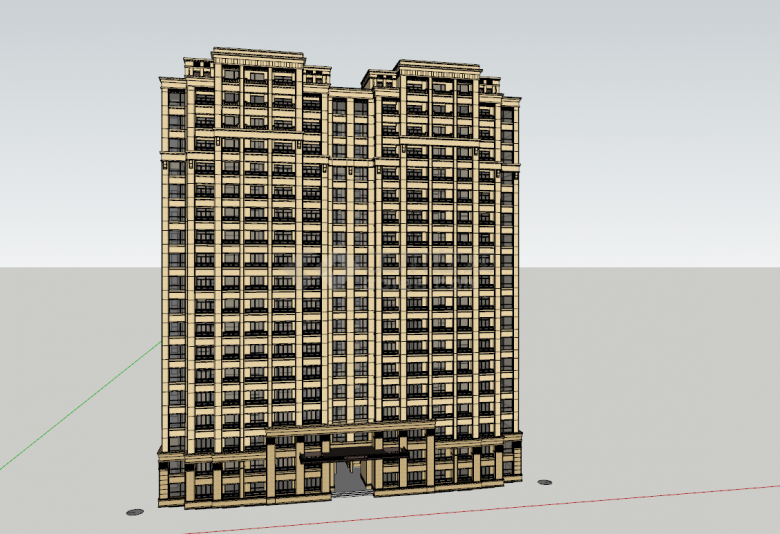 现代高层电梯房住宅小区居住区规划建筑方案su模型-图二