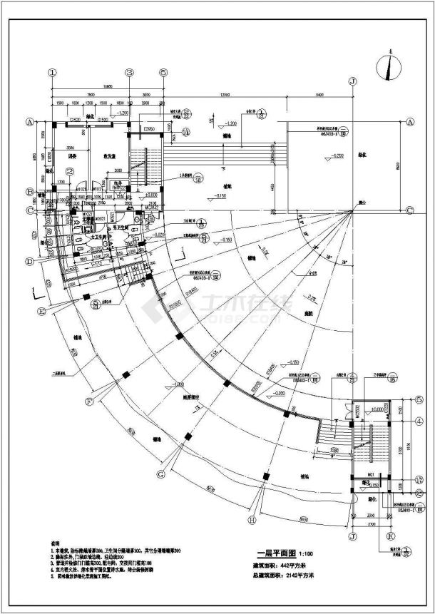 某教学楼设计全套建施图-图一