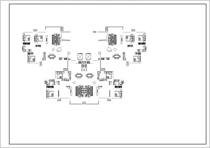 某套房T4户型楼层结构详图_图1