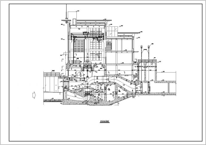 典型泵站平面及纵剖面图（共4张）_图1
