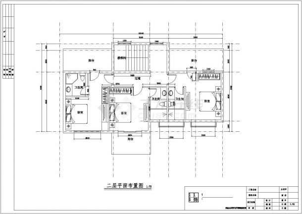  某地2层别墅CAD参考图-图二