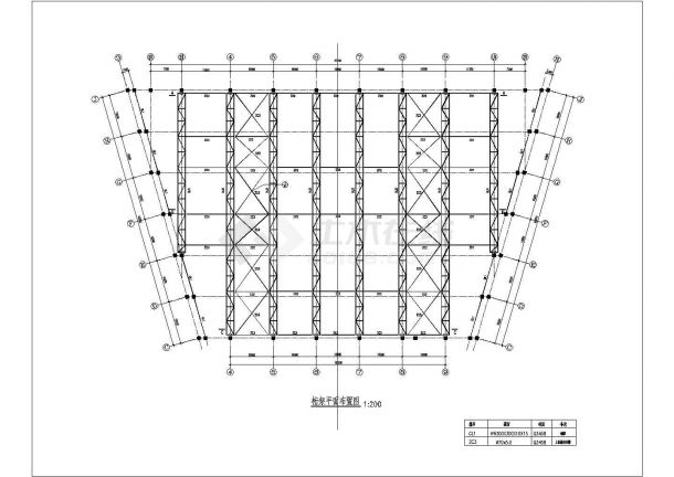 某57米跨管桁架结构施工图-图二
