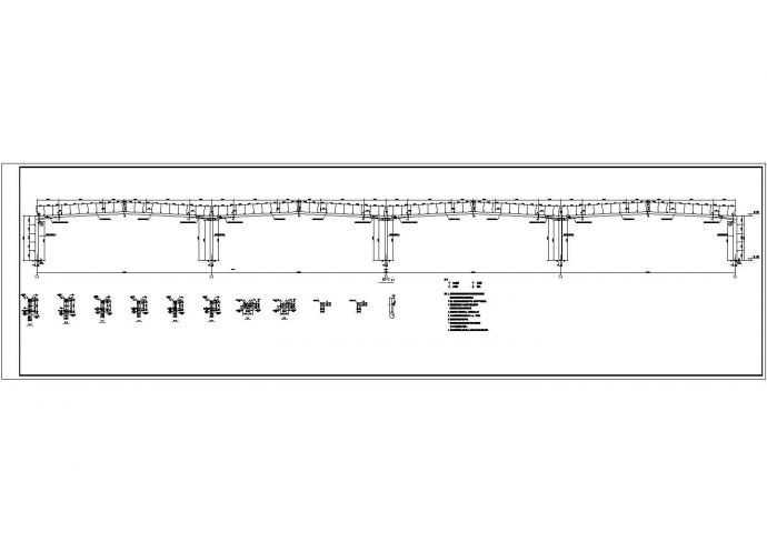热轧H型钢24米4连跨钢结构厂房图_图1
