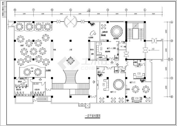 酒店一层装修CAD参考图-图二