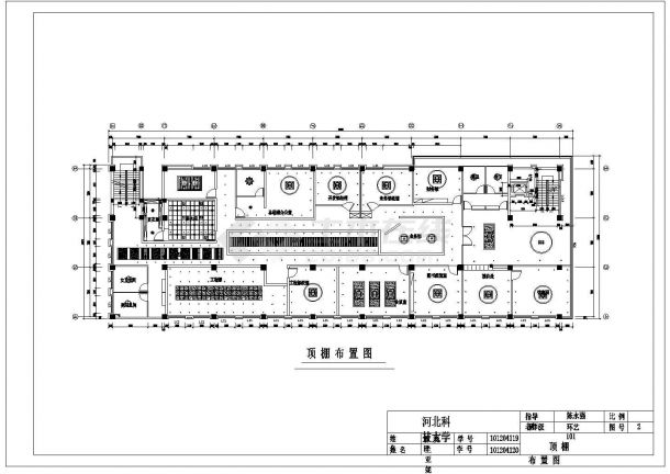 青岛市某经典办公空间设计房地产公司CAD布置图-图二
