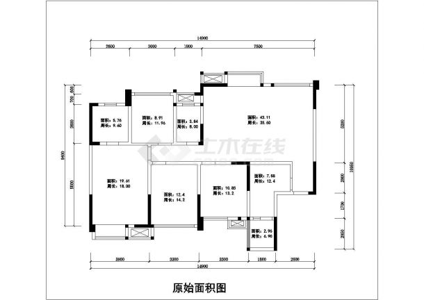 某小区四居室内装饰CAD参考图-图二